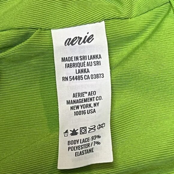 Swim Top Womens Large Green Floral Lace Halter Bathing Suit Bikini - Picture 4 of 5